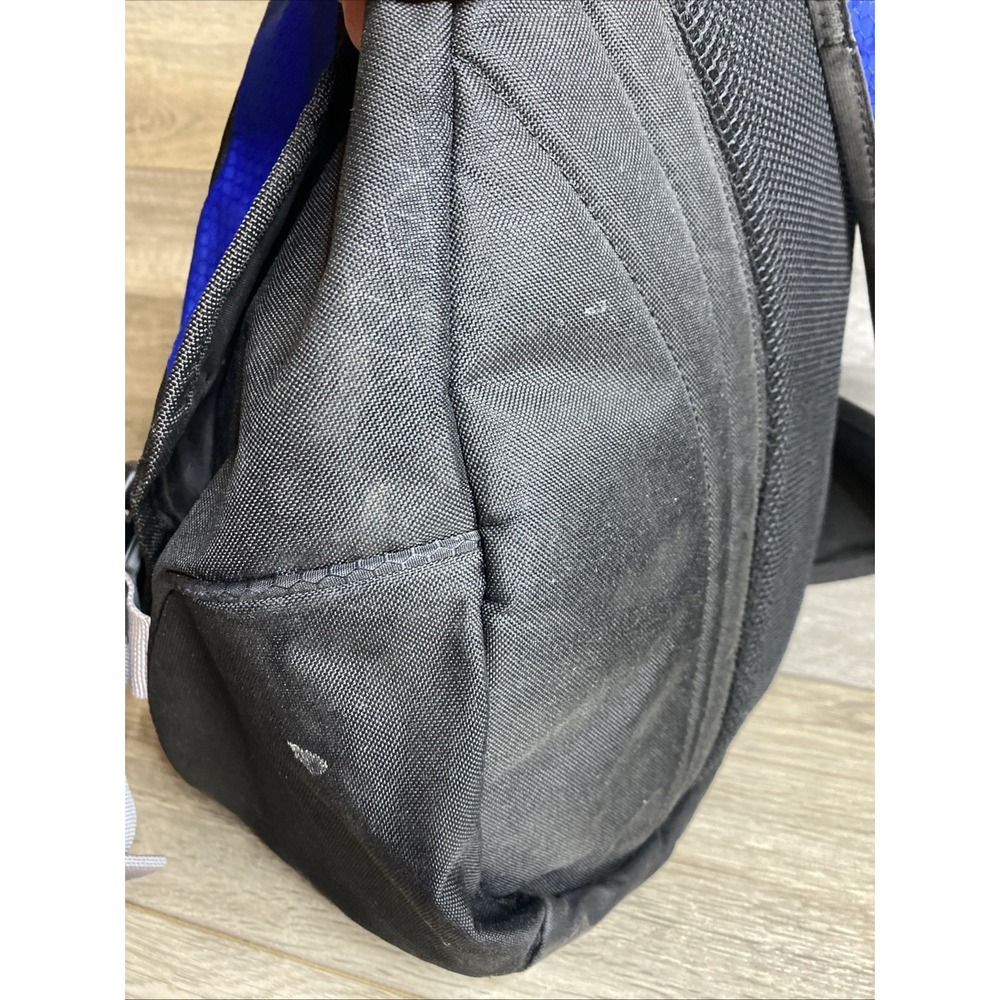Adidas Sling Backpack Spring Load Crossbody Shoulder Strap 16x20 Black Blue Gray - Picture 7 of 16